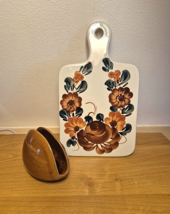 Serwetnik PRL i deska do krojenia