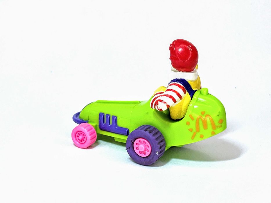 Ronald McDonald Friction Car (1992) Brinquedo Vintage Happy Meal