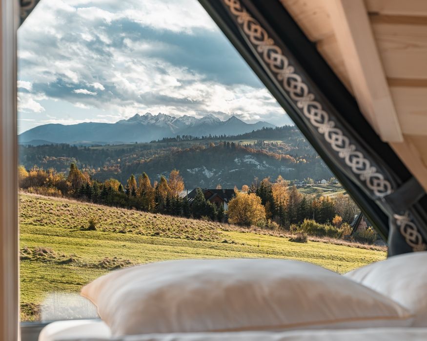 Nowy domek nad jeziorem, widok na Tatry, blisko Velo Czorsztyn Pieniny