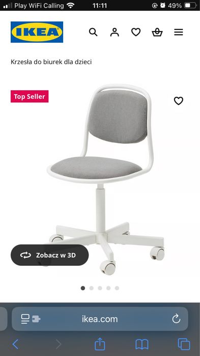 fotel dzieciecy ikea ÖRFJÄLL