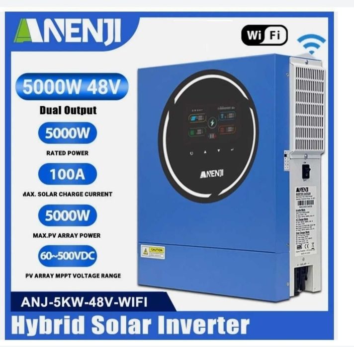 Гібридний сонячний  інвертор ANENJI ANJ-5KW-48V-WIF