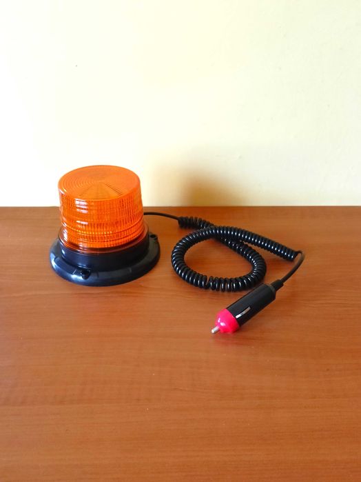 Lampa LED kogut ostrzegawcza pomarańczowa samochodowa na dach magnes
