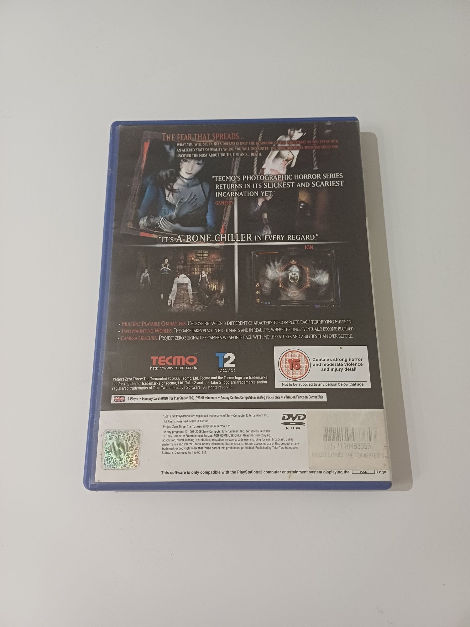 Project Zero 3 The Tormented Sony PlayStation 2 PS2
