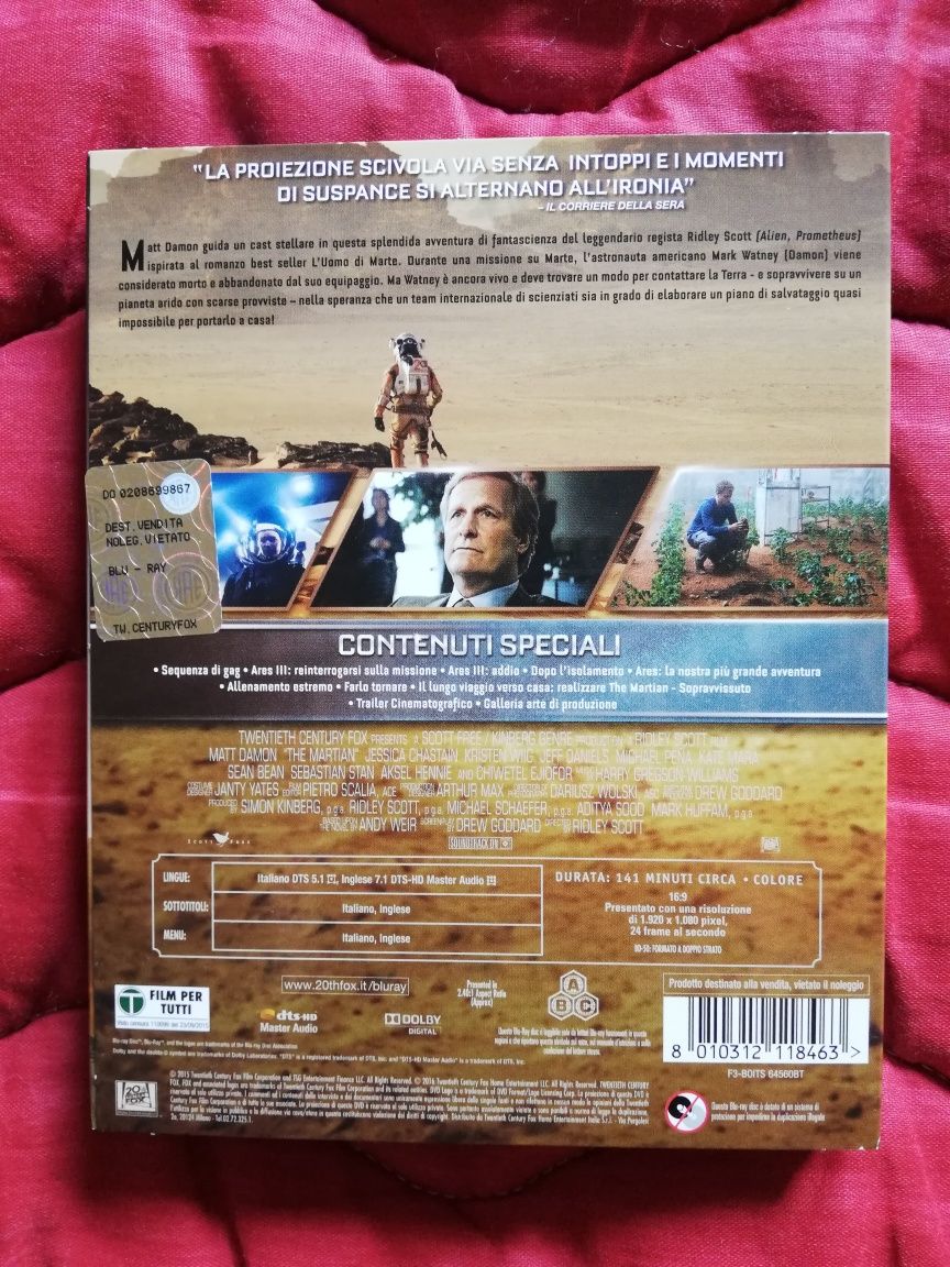 Blu ray 3D + Blu ray do filme "The Martian" (portes grátis)