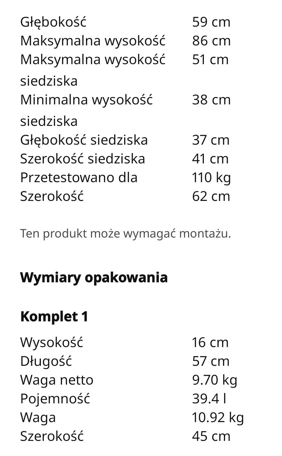 Ergonomiczne krzesło biurowe dla dziecka IKEA