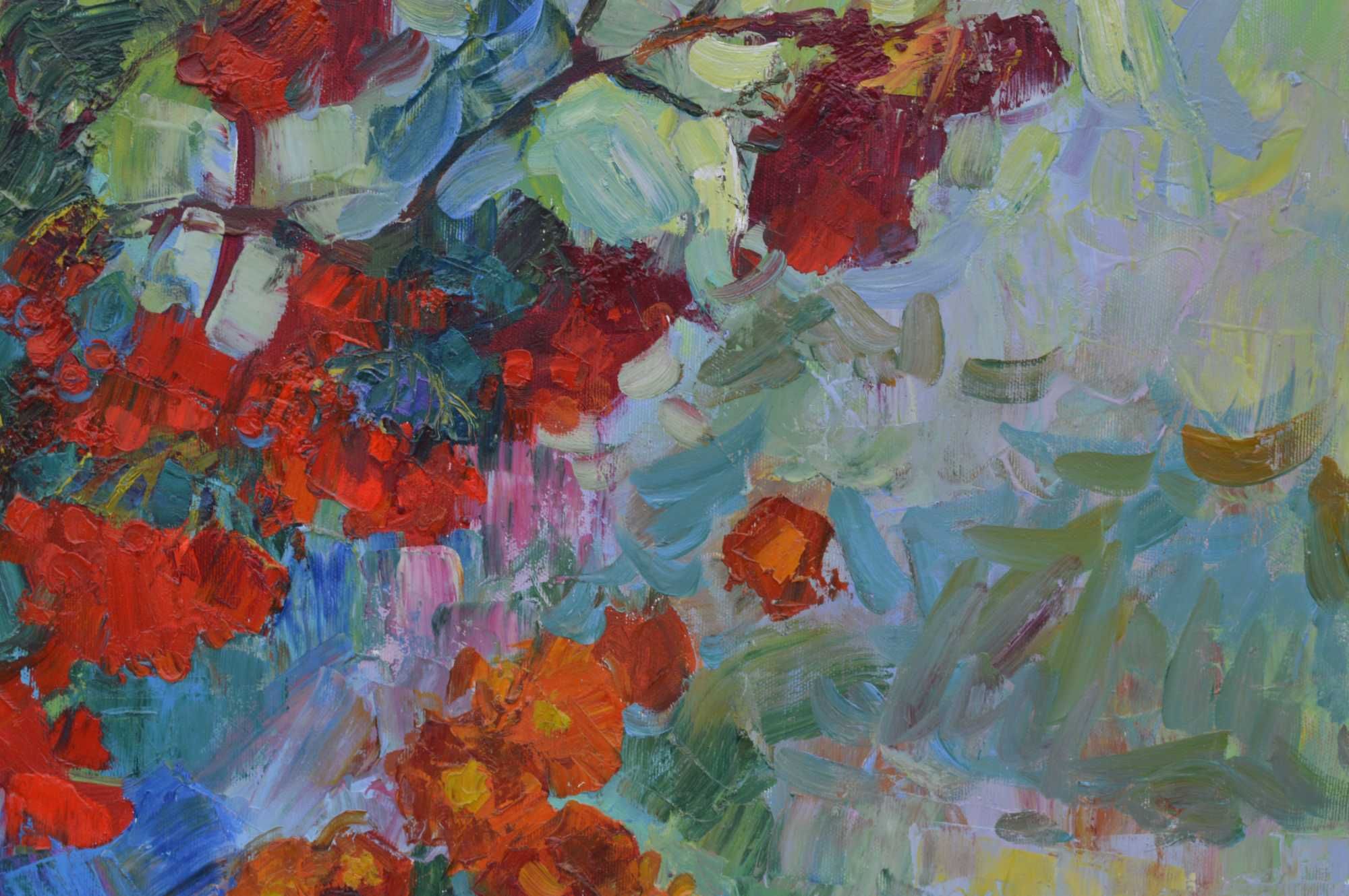 Картина "Калина та чорнобривці" 2015 р. Добрякова Д.В.
