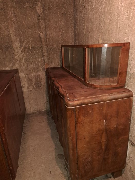 2 sztuki Kredens z lat 50 siatych