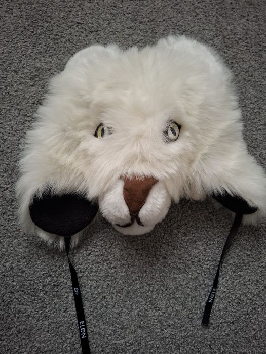 Czapka zwierzak niedźwiedź biały