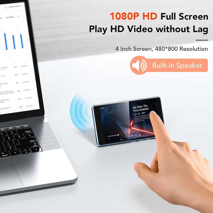 Медіаплеєр MP4 Player Agptek T06S Blue