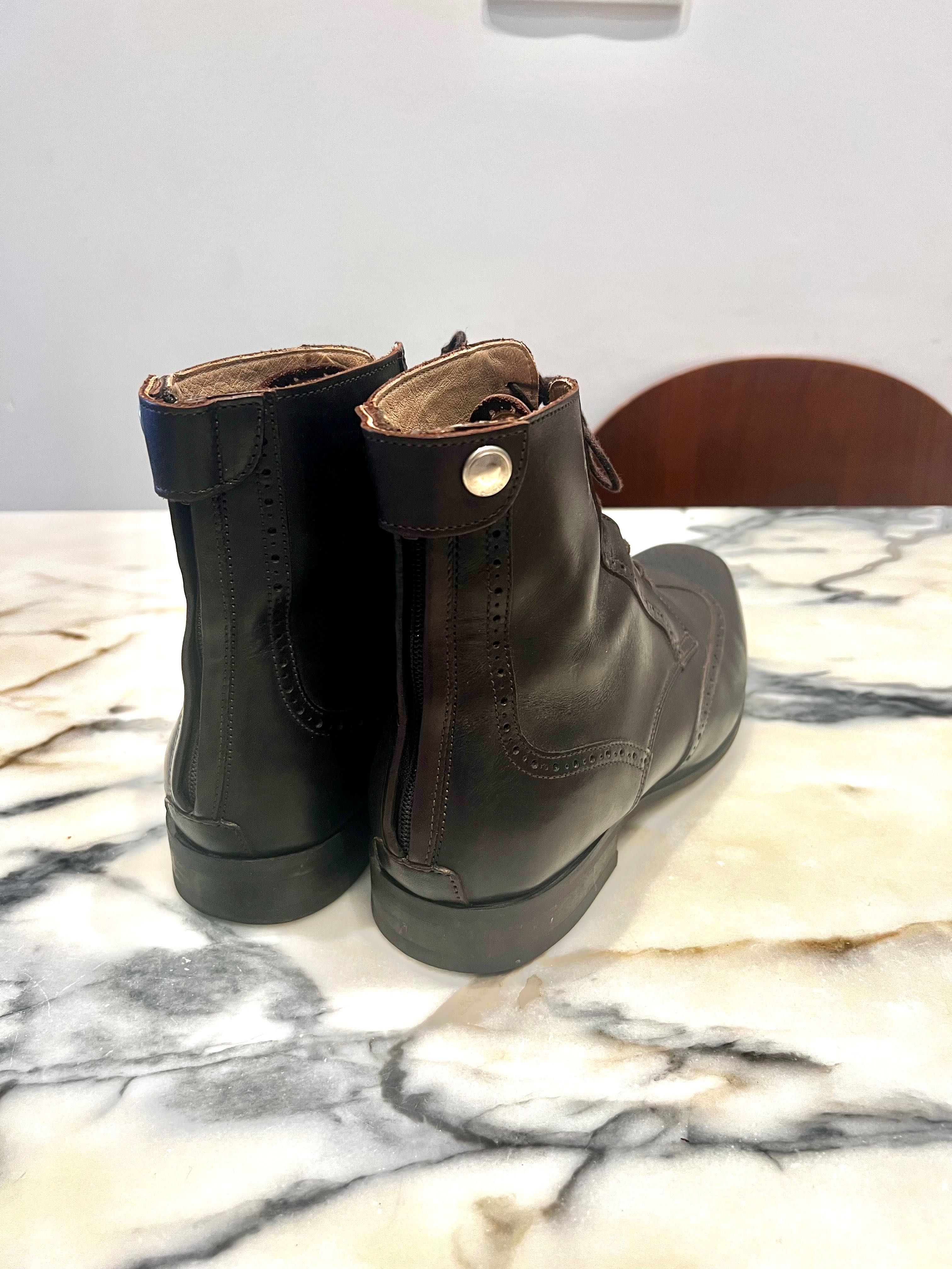 Botas Italianas MAGNANNI de pele e camurça