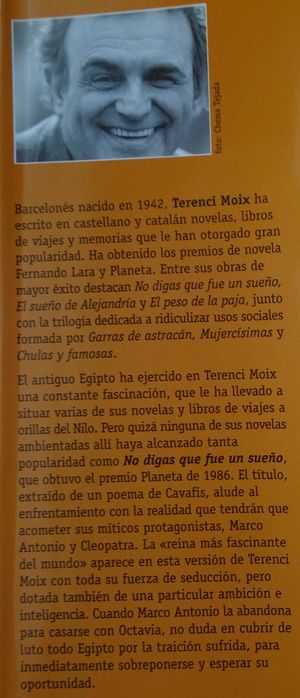 No Digas Que Fue Un Sueño de Terenci Moix