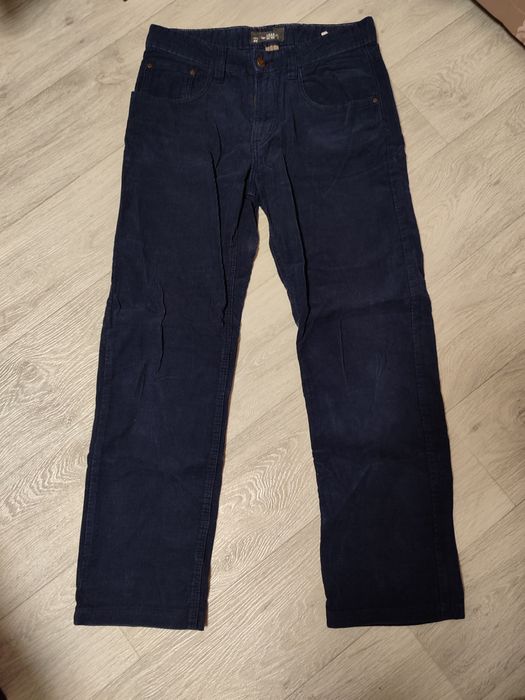 Штани вельветові сині р46, чоловічі