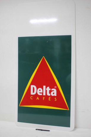 Placar publicitario / publicidade em acrilico - Delta Cafés - Anos 90