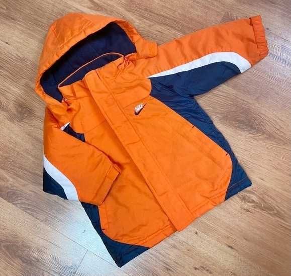 98 104 kurtka chlopieca nike orange neon wiosna dluzsza