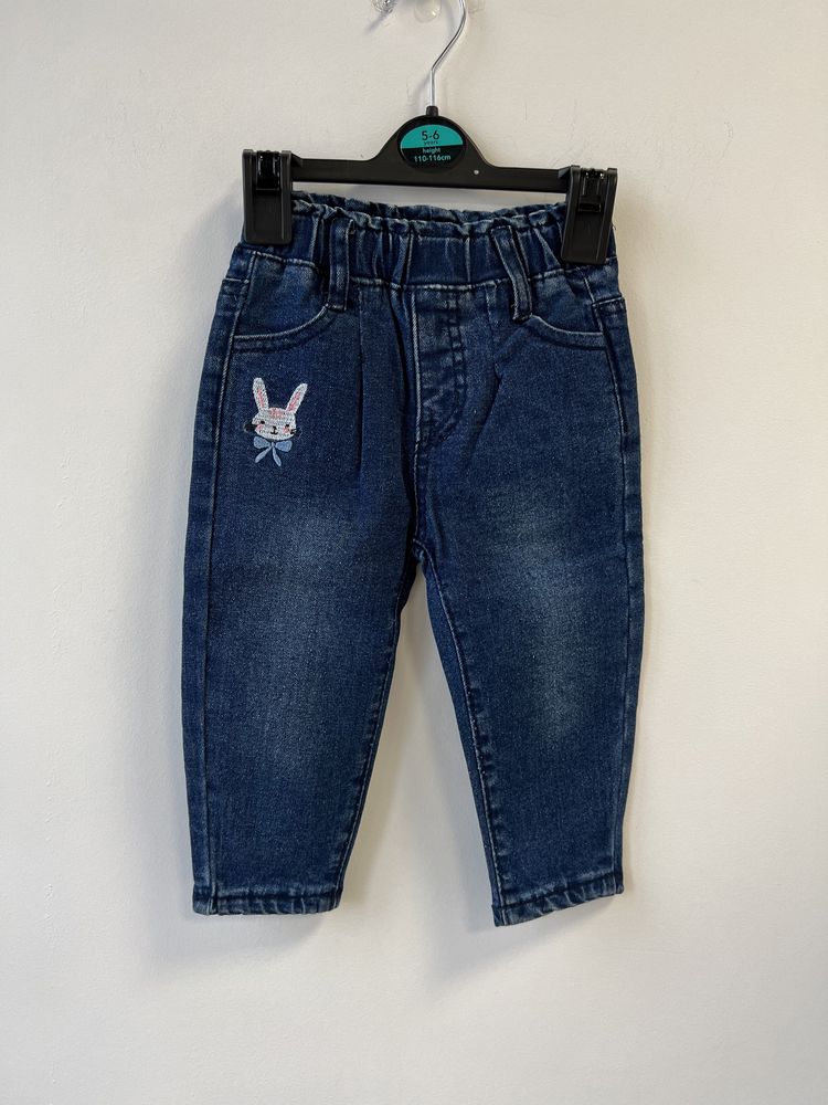 Shein spodnie dziecięce jeansowe r.80