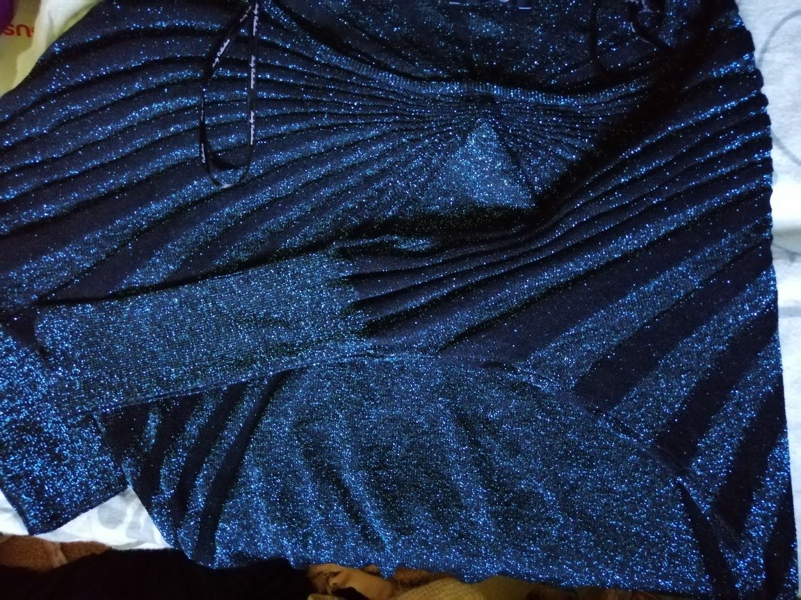 NOWY Sweter sweterek Bluzkowy Ozdobny Ze świecącą nitką. WISKOZA orsay