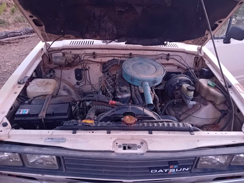Clássico: uma robusta pick-up Datsun de 1983.