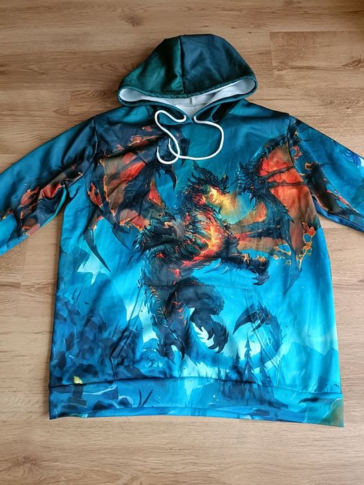 Bluza Smok M ziejący smok L dres kolorowa