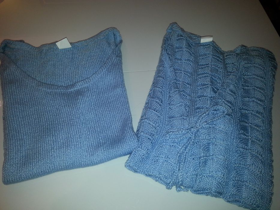 KAILAS - NOWY sweter sweterek błękitny bliźniak ażurkowy Rozm. L