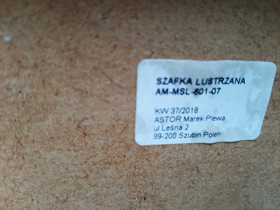 Szafka łazienkowa wisząca lustro nadumywalkowa 60x60 cm