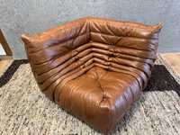 Fotel narozny Togo design skóra naturalna vintage
