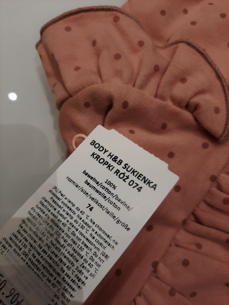 Body sukienka w kropki rozm 74 eevi