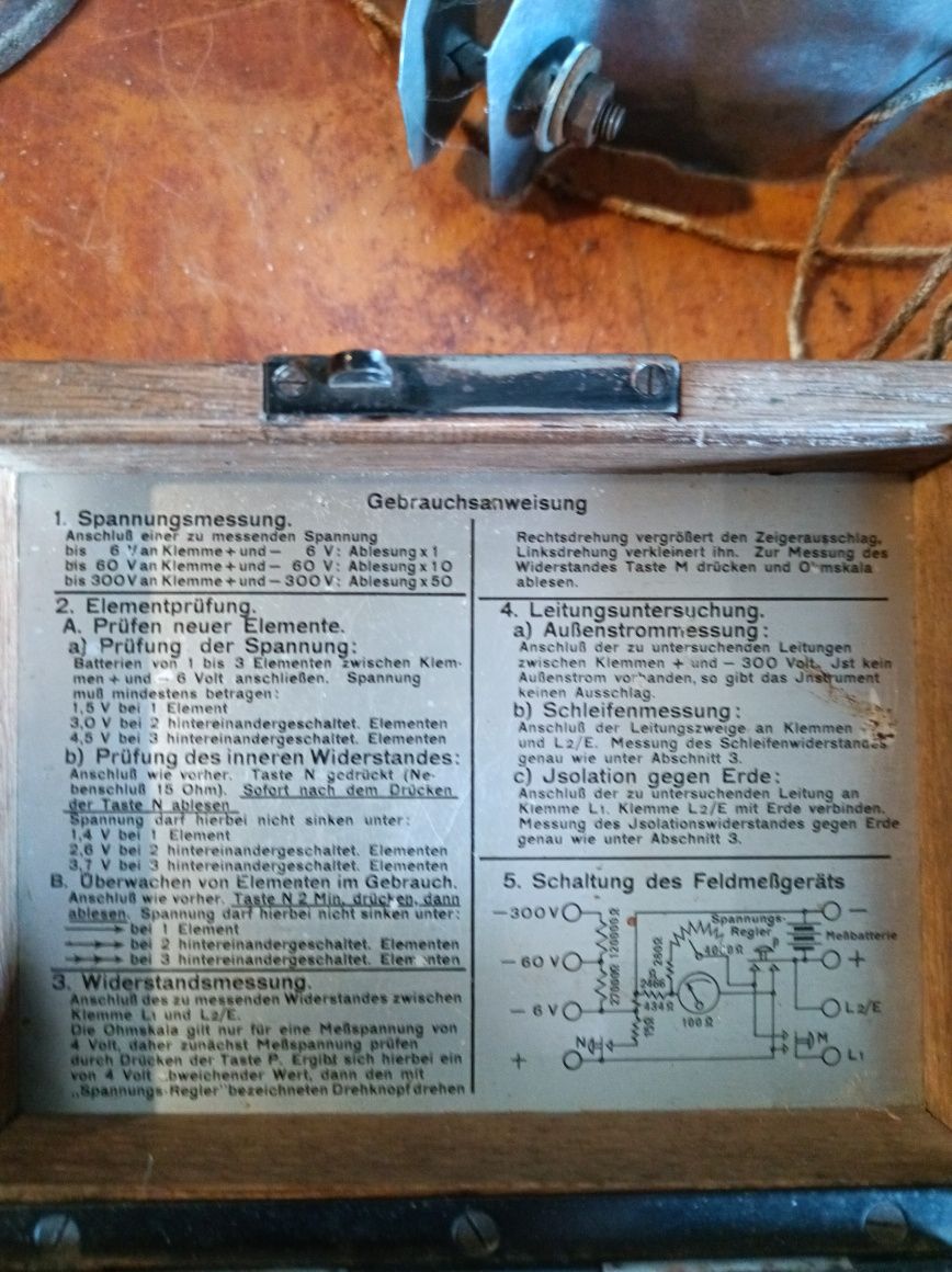 Вольтметр немецкий 1941 года выпуска
