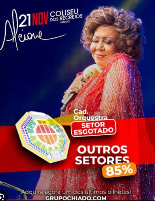 Bilhetes Alcione Coliseu dos recreios