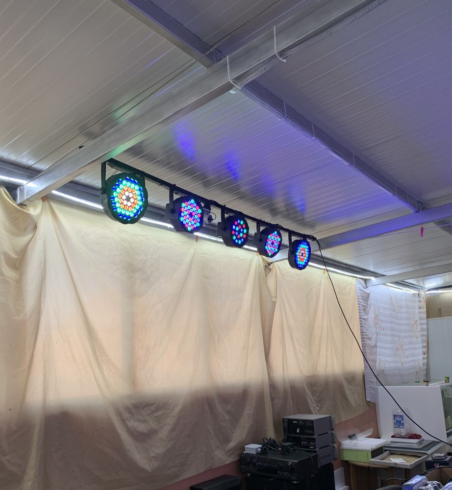 Barra led com 5 projetores dmx novos