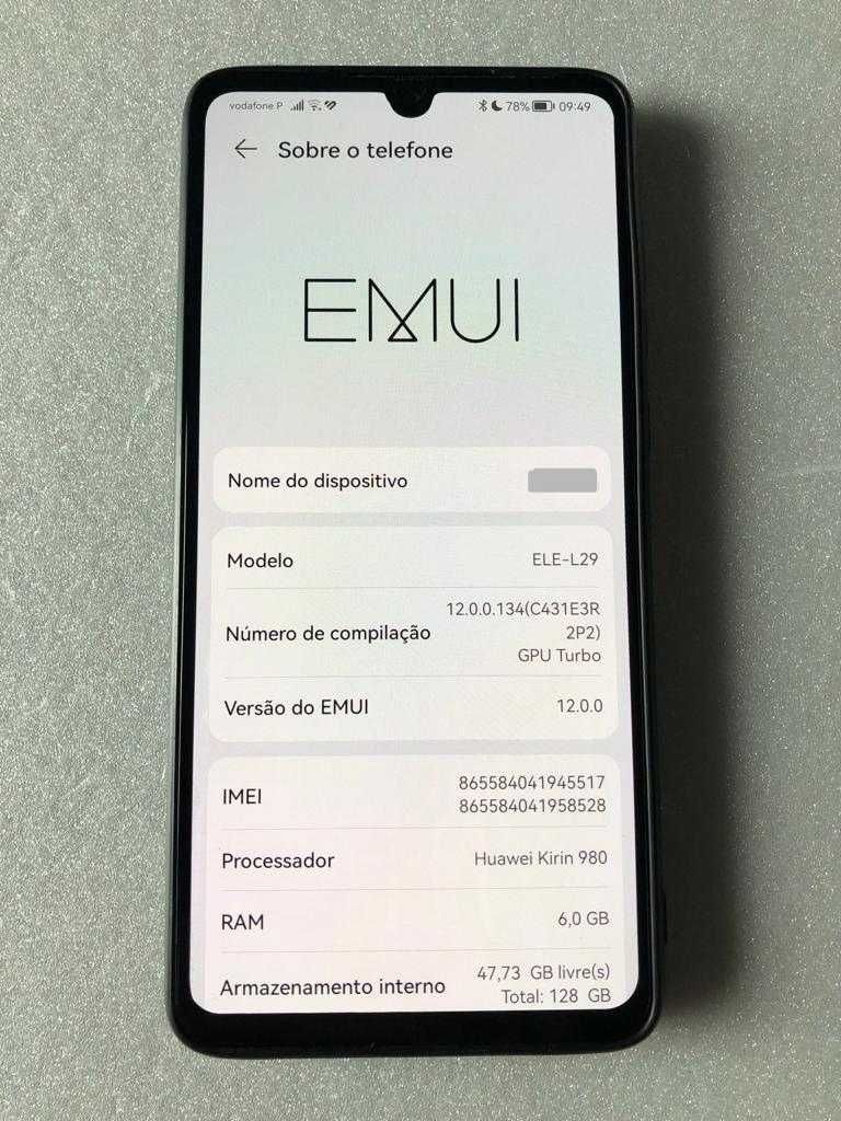 Huawei P30 128GB  e Relógio Huawei Band 4 com garantia