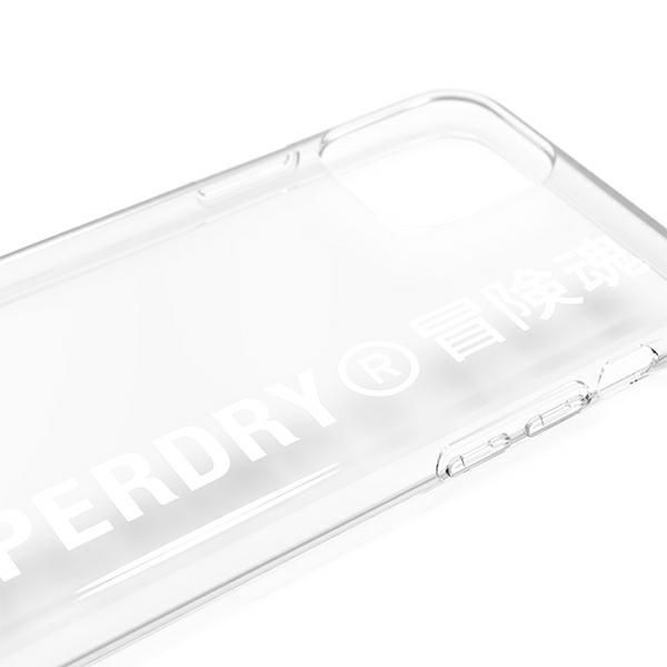 Superdry Etui na iPhone 11 Pro Max - Przezroczyste, Białe