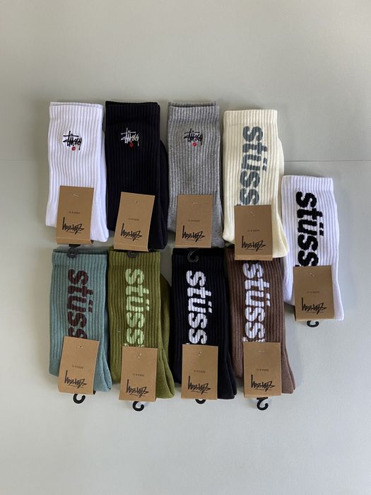 Шкарпетки Stussy носки socks stussy стусі високі стуси+стікери stussy