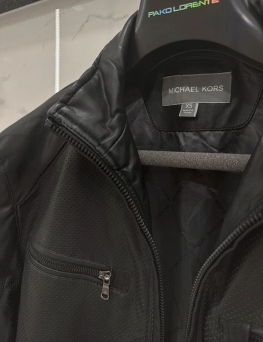Kurtka męska Michael Kors MK skórzana skóra ekoskóra motocyklówka