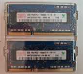 2 x RAM Hynix 2GB SODIMM, PC3-10600, 1333 MHz