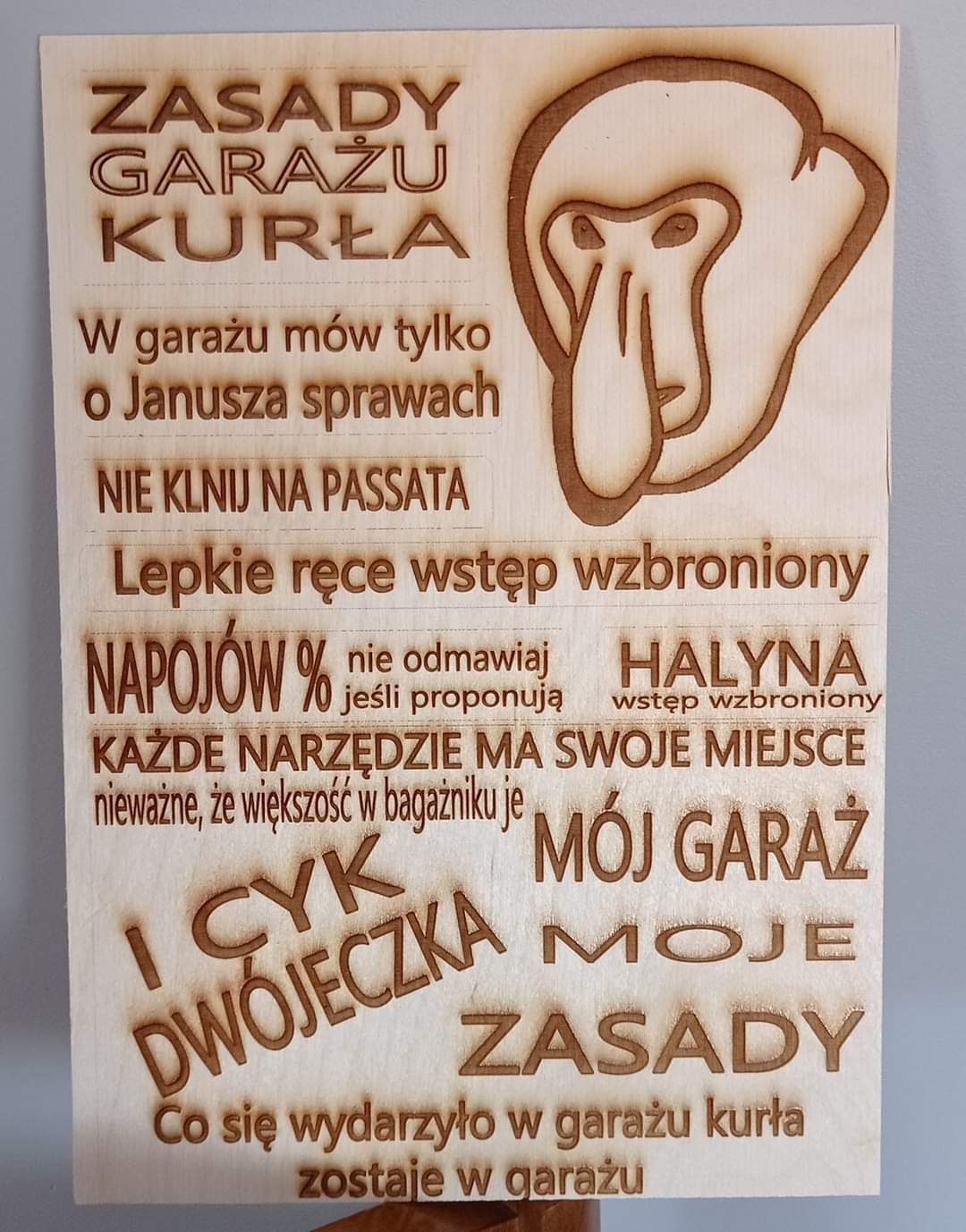 Zasady garażu, prezent na dzień taty lub inne okoliczności