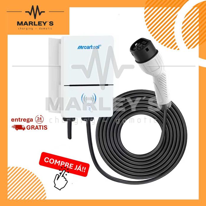 Carregador Wallbox - 7,2 kw - 32 A - C/ APP - c/ 4,5 METROS CABO