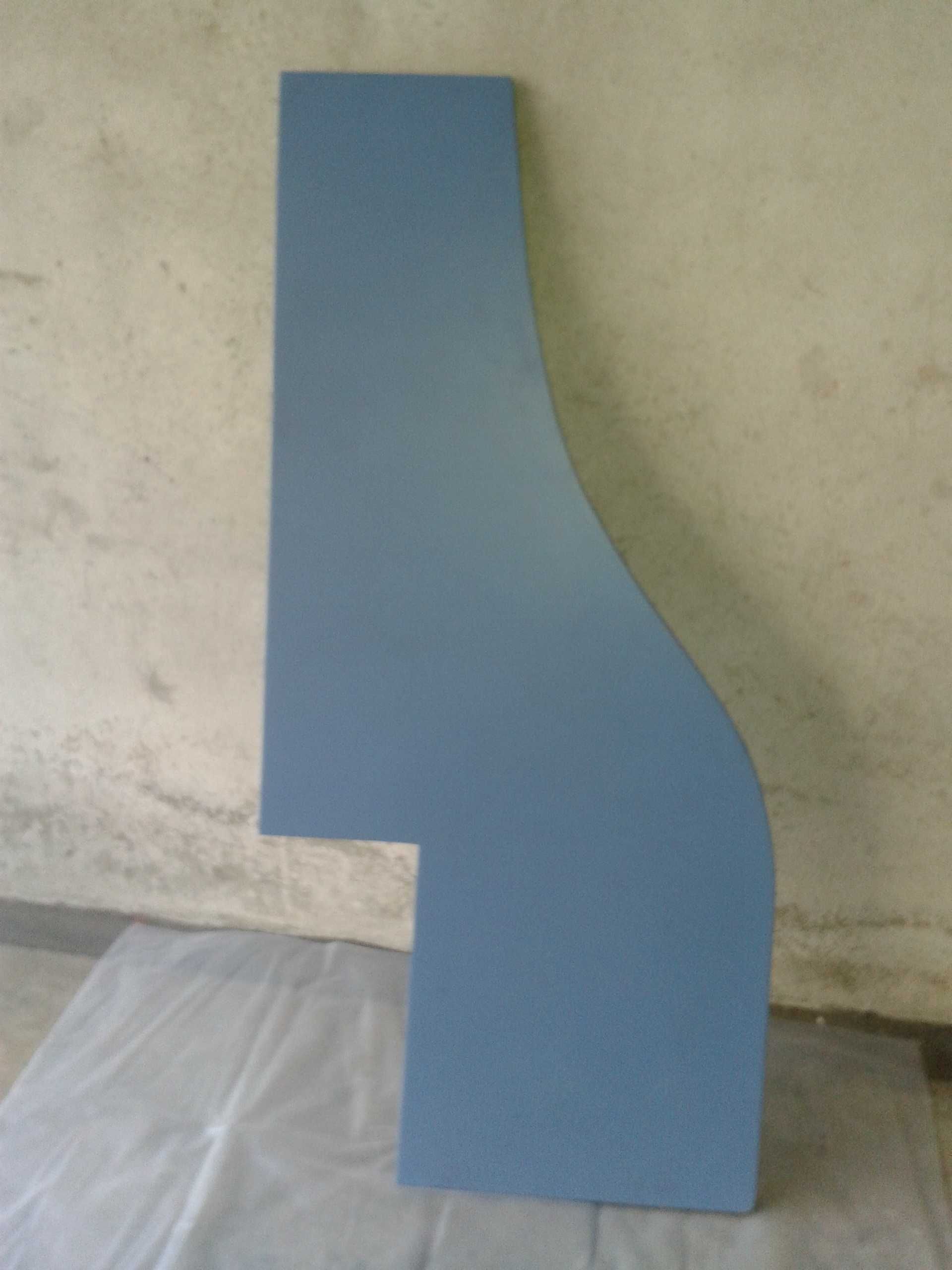 Placa de madeira ou tampo de secretária, cor azul + OFERTA
