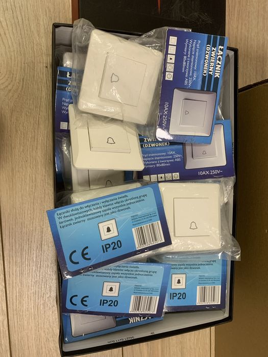 Dzwonki do domu, mieszkania przycisk 19 szt - rez