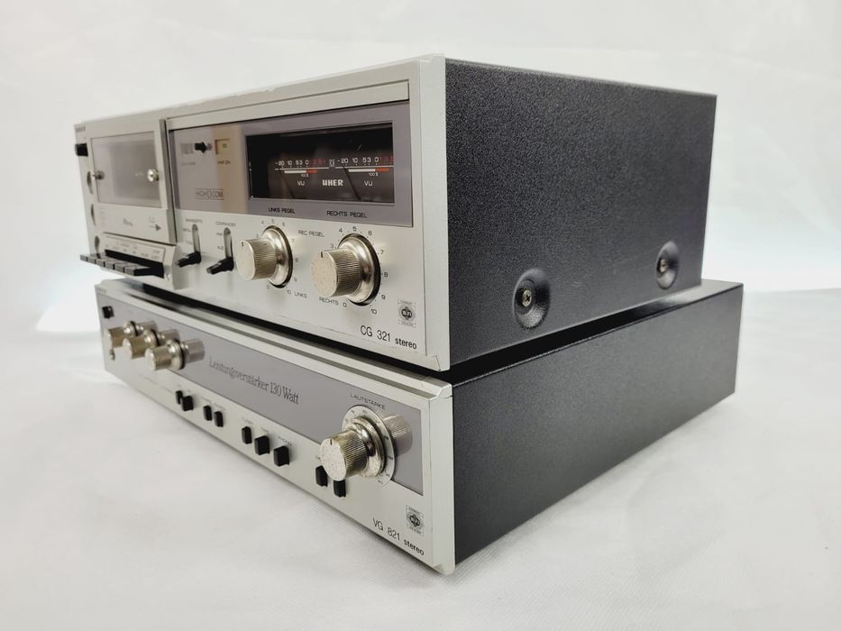 Zestaw UHER cg 321 vg 821 wzmacniacz Vintage magnetofon zestaw audio
