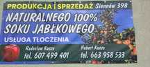 Produkcja soku, usługa tłoczenia soku