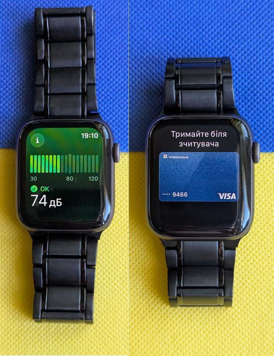 Гарний стан Apple Watch SE 44 mm Space Gray ремінець сталь