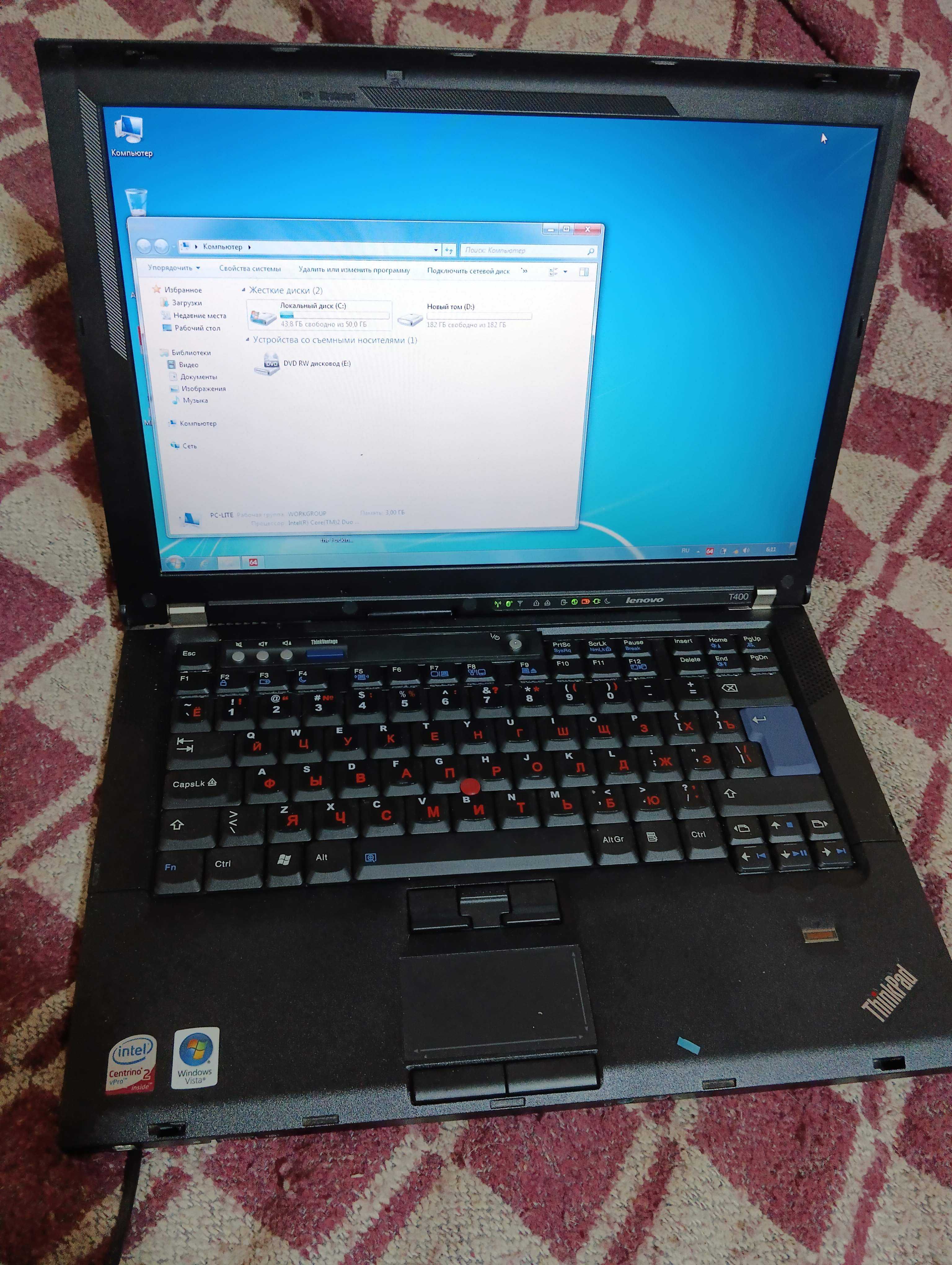 Продам ноутбук Lenovo ThinkPad T400