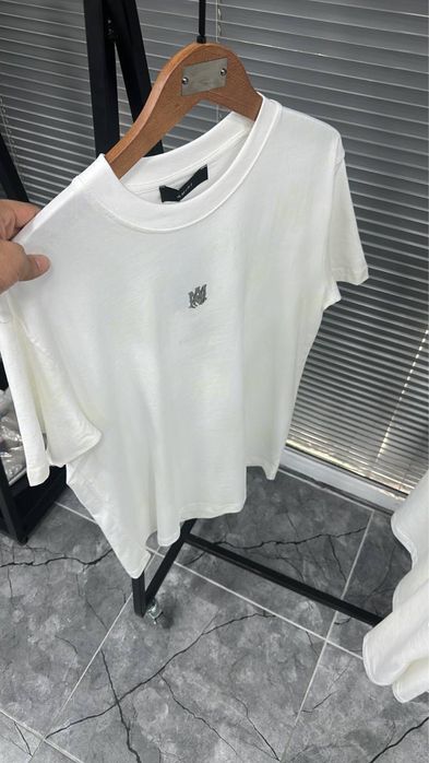 TOP Чоловіча котонова брендова футболка чорна/біла M,L,XL,2XLШОУРУМ