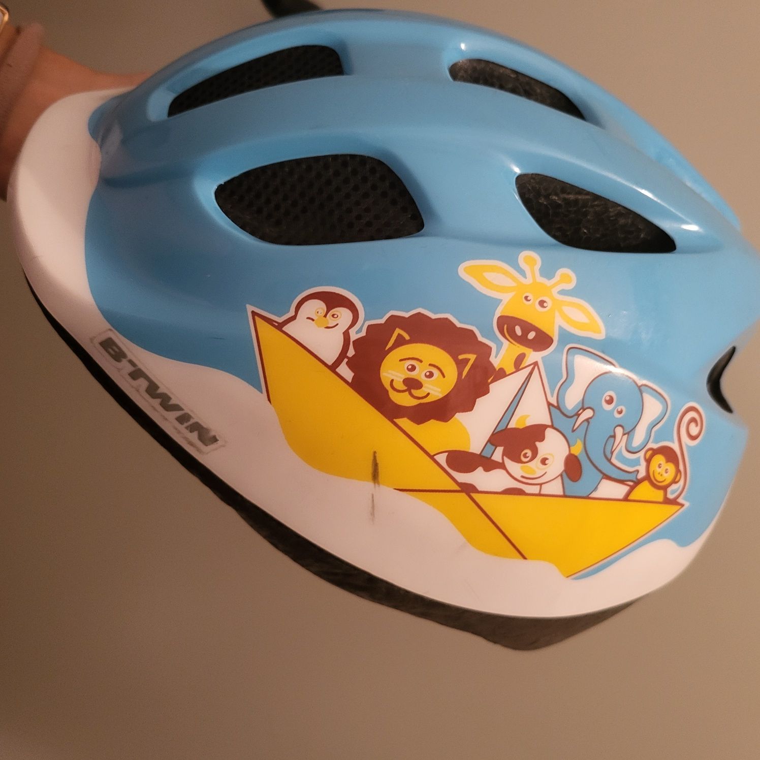 Kask rowerowy dziecięcy chłopięcy Decathlon,  B'Twin 46-53 cm