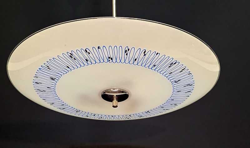 Dizajnerska szklana lampa Napako lata 70 Czechosłowacja typ Parasolka