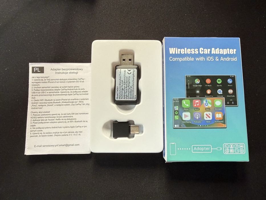 Bezprzewodowy adapter CarPlay/Android Auto