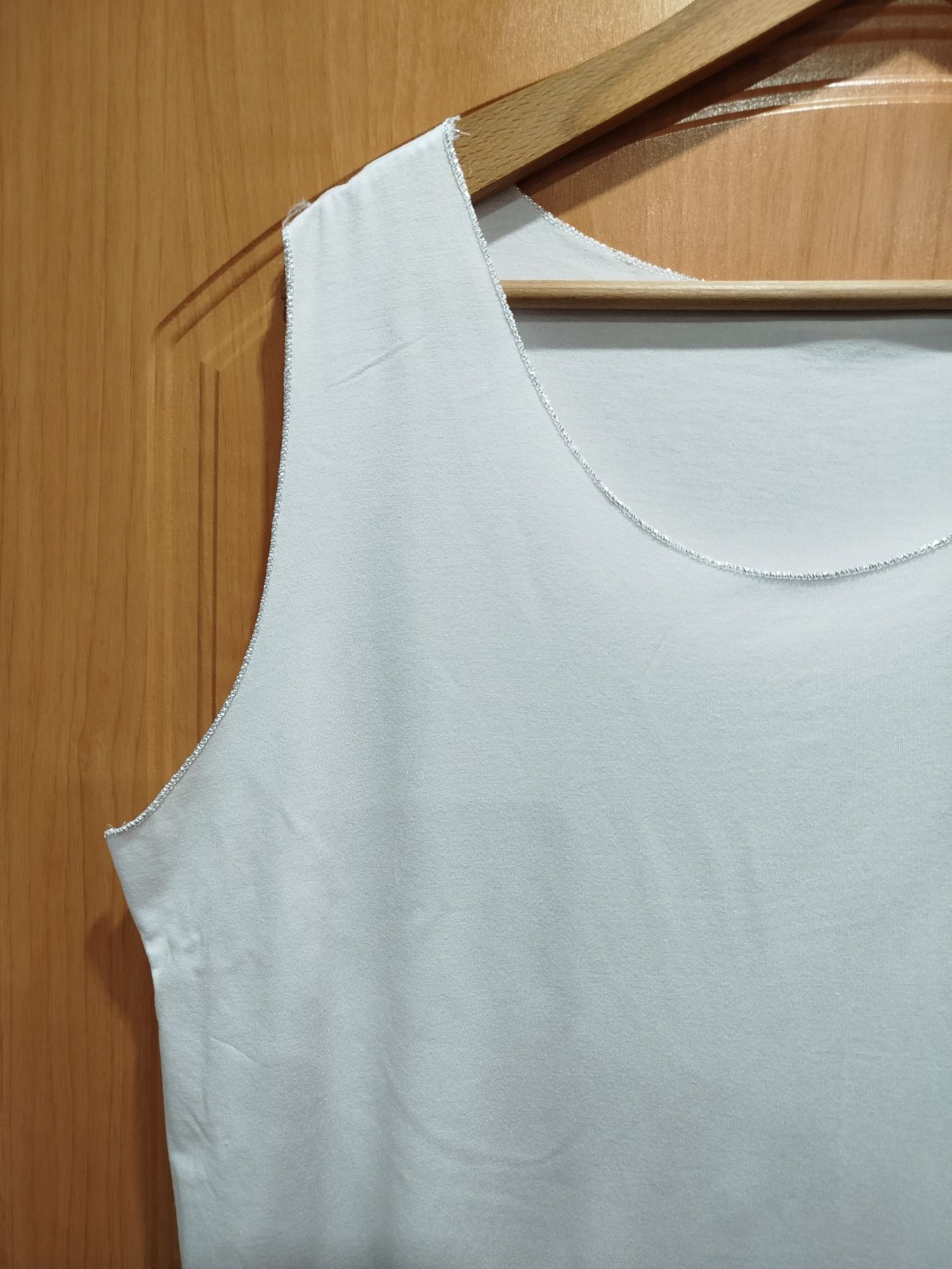 Duży top wiskoza 50 /52 /54 /56 biały