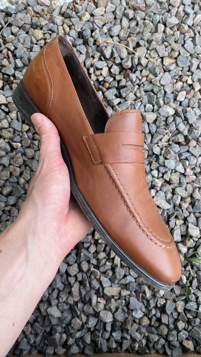 Loafersy Rylko Skorzane Brazowe