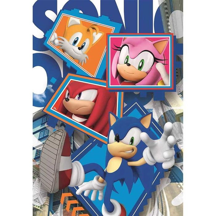 Puzzle Clementoni Sonic The Hedgehog Super Color 27x38cm 104 peças