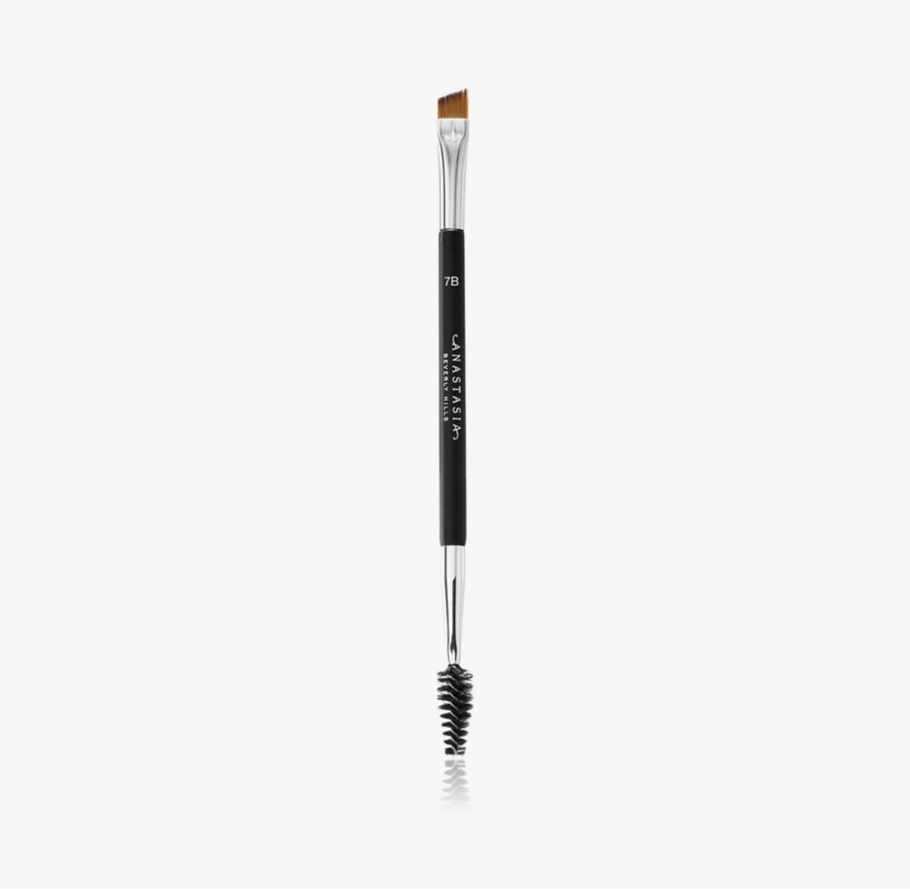 Скошений пензлик для брів зі щіточкою anastasia beverly hills brush 7b